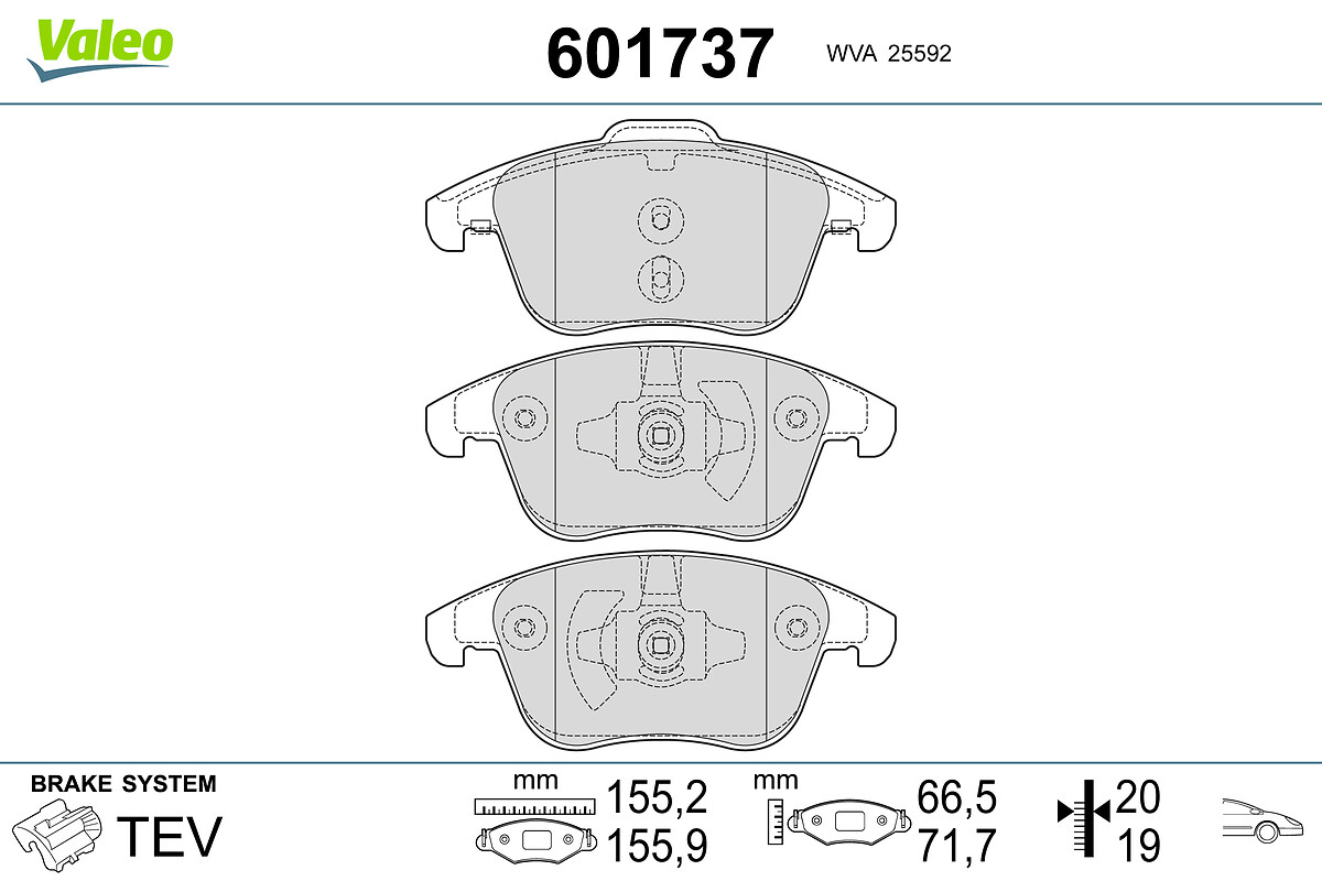 BRAKE PADS FORD MONDEO V 2014 FR